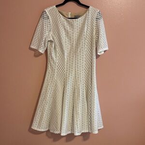 Danny & Nicole Cream Lace Mini Dress
